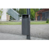 Novus litter bin with post mounting clamps