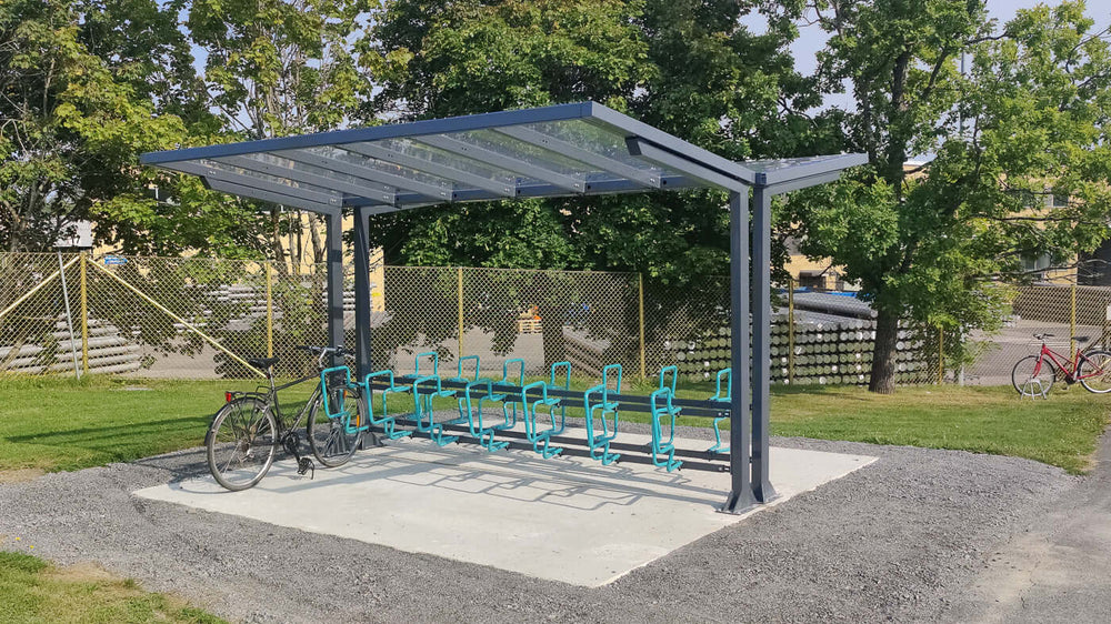 Purso, Nokia - ViVa bike shelter and CubiQ Premium bike racks