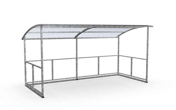 Bicycle Shelter Basic, 4.7 m, CubiQ Std bicycle racks, 10 spaces, surface mounting