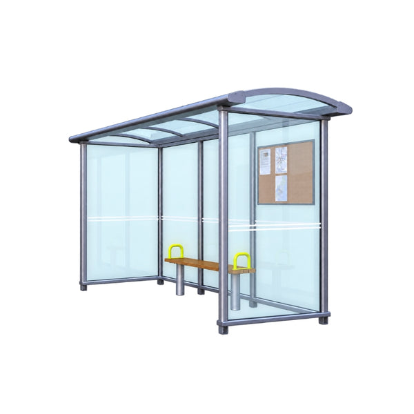 Bus shelter City Light, surface mounting on concrete slab