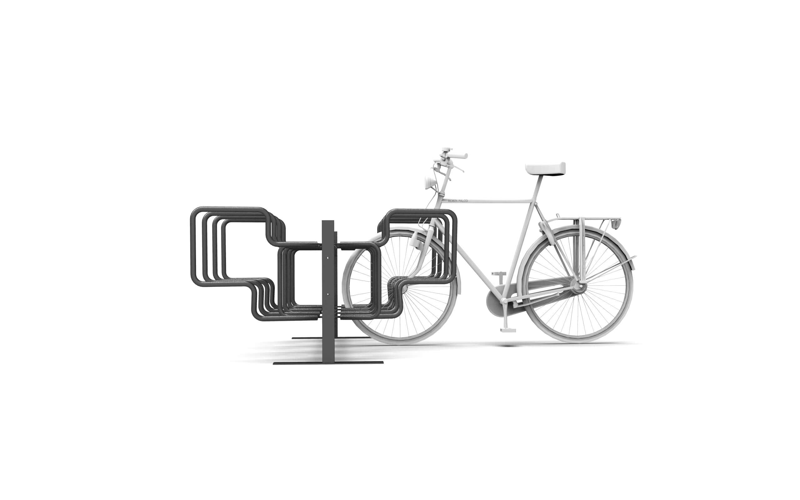 Bicycle rack CubiQ Premium, 2-sided, surface-mounted