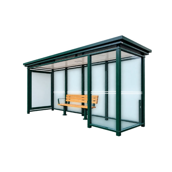Bus shelter Edgy, surface mounting on a concrete slab