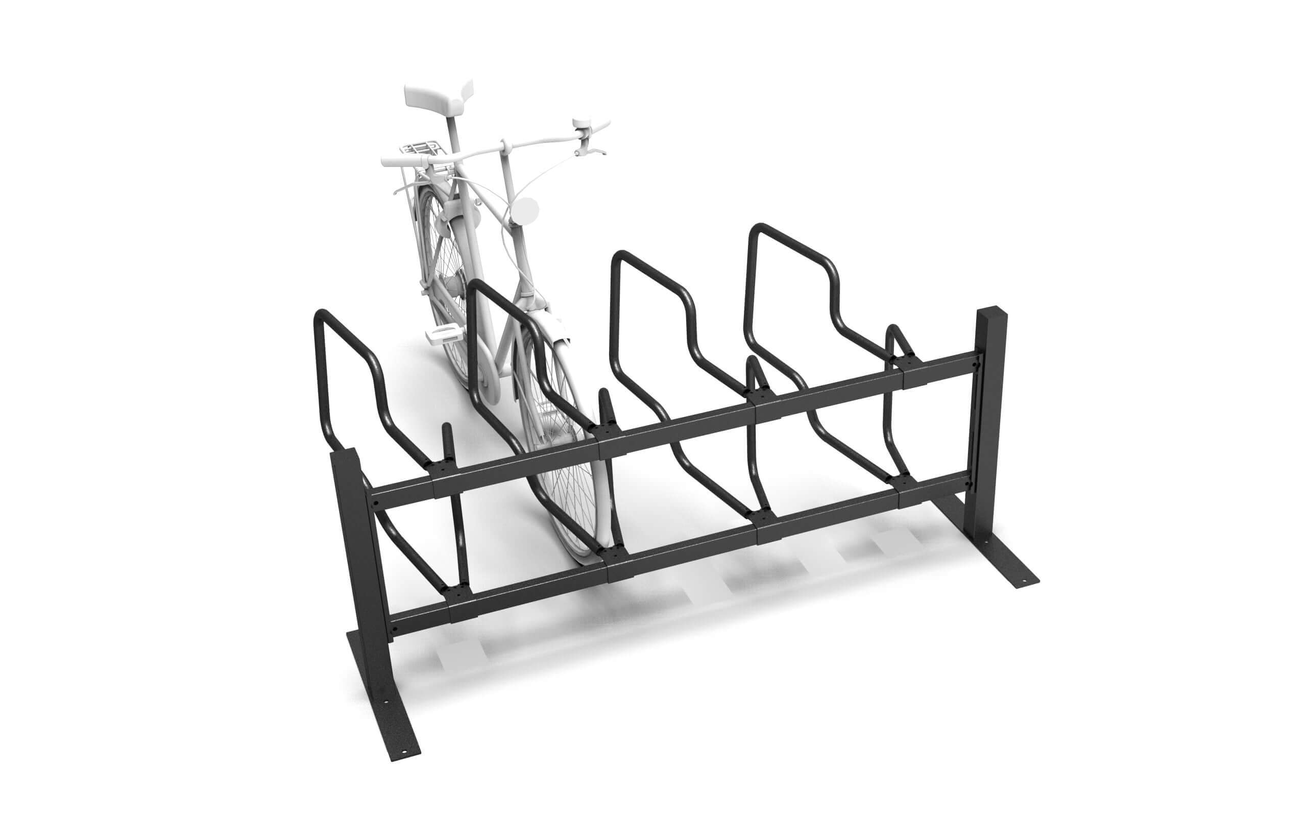 Bicycle rack CubiQ Premium, 1-sided, surface-mounted