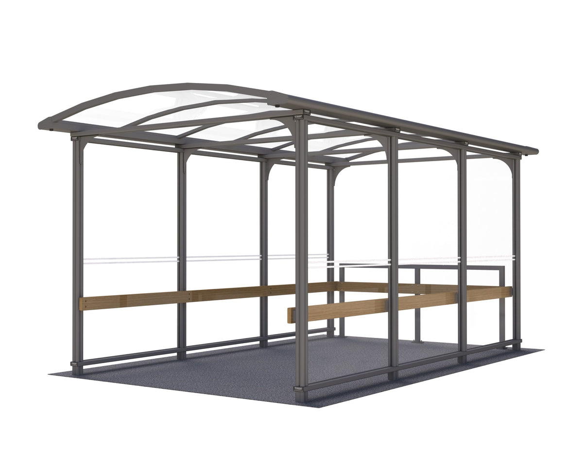 Shopping Cart Shelter Light 7.5 m, flush or surface mounting with concrete blocks