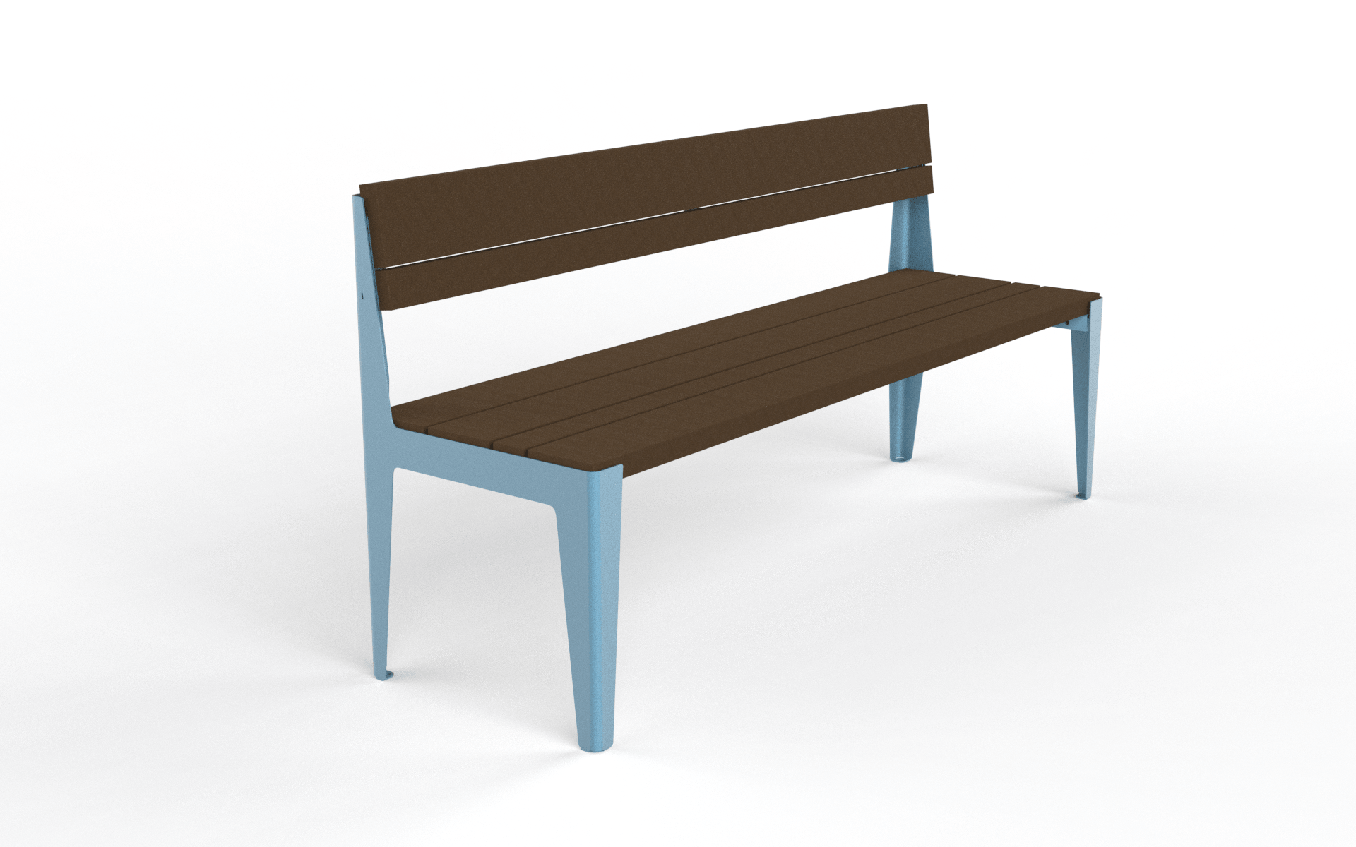 Bench Kuru Senior, with backrest, open end, SPM/M