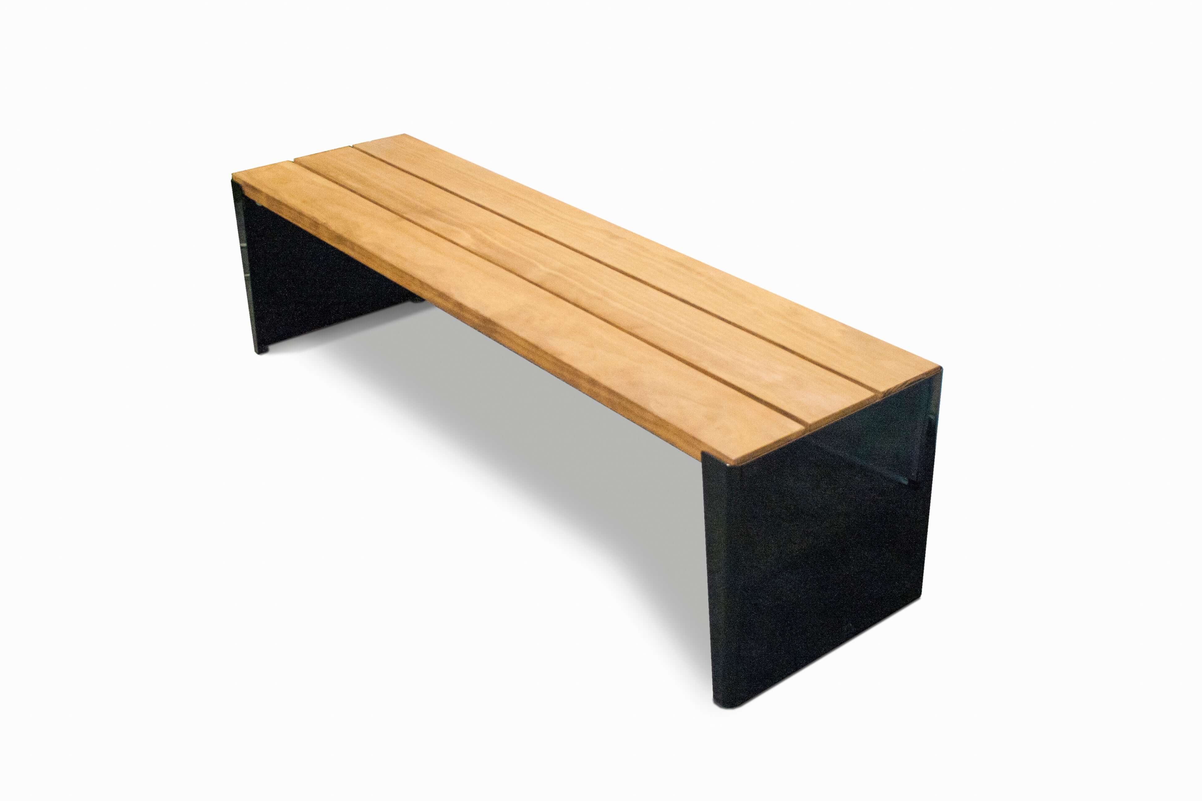 Bench Kuru Senior, backless, solid end, SPM/M