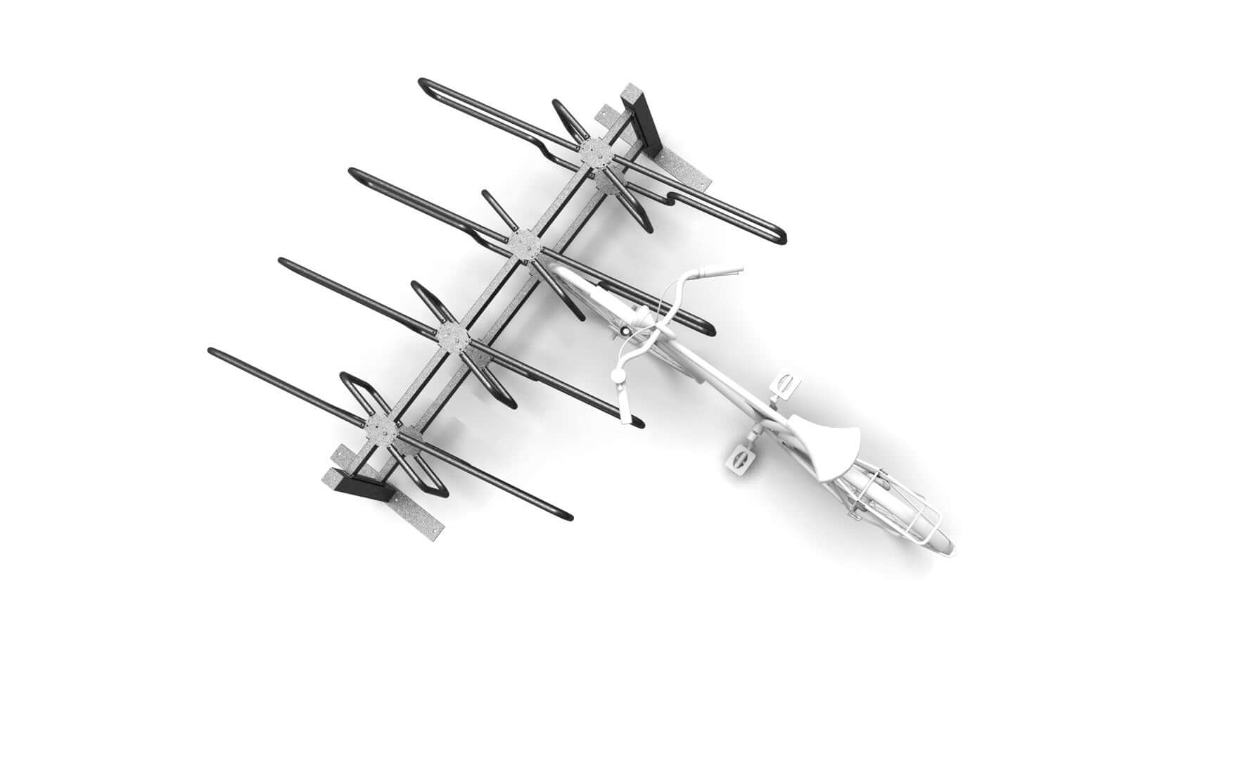 Bicycle rack CubiQ Standard, 2-sided, surface-mounted