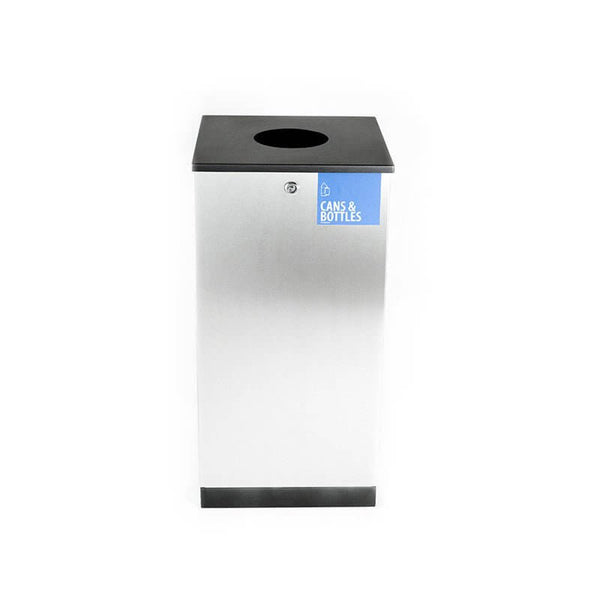 Recycling bin Edge 100 bottle/can lid, stainless steel