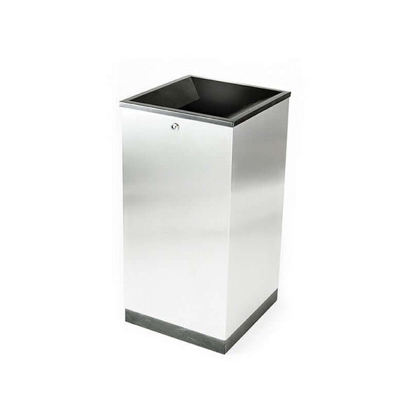 Recycling bin Edge 100 universal lid, stainless steel