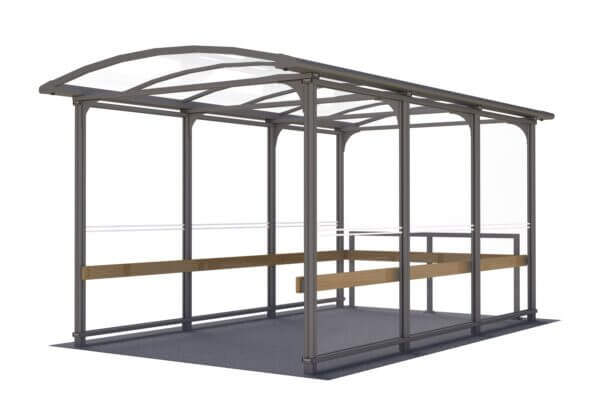 Ostoskärrykatos Light 4,5 m, uppo - tai pinta - asennus betoniharkoilla  - Lehtovuori