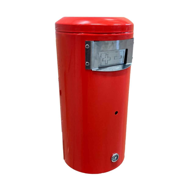 Battery collection bin, red RAL 3020
