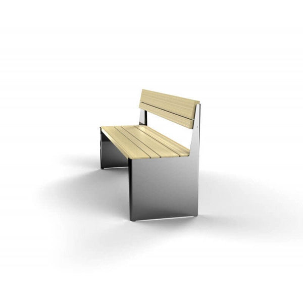 Bench Kuru, with backrest, solid end, SPM/M