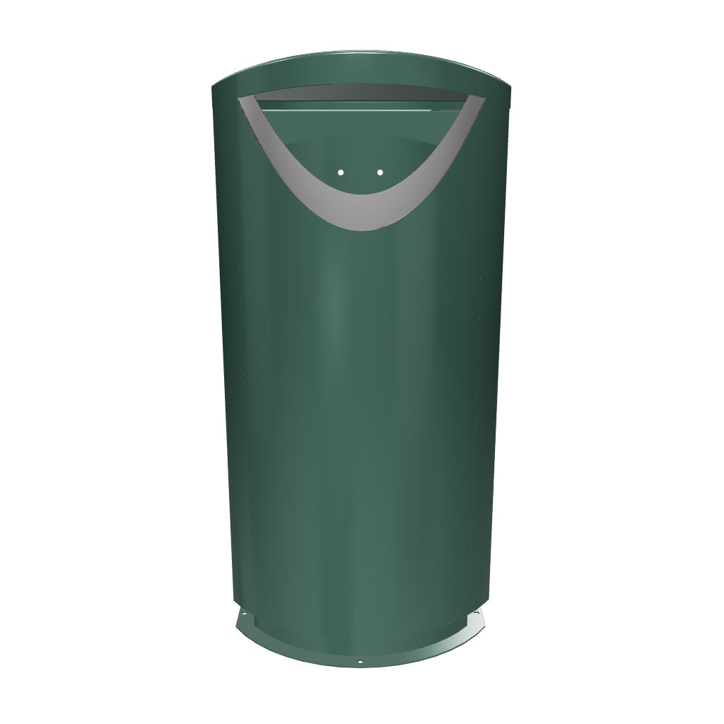 Litter bin Ellipse 100 with metal base, SST