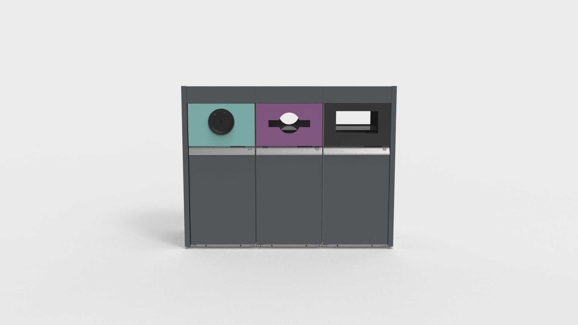 Outdoor recycling bin Loop Duo