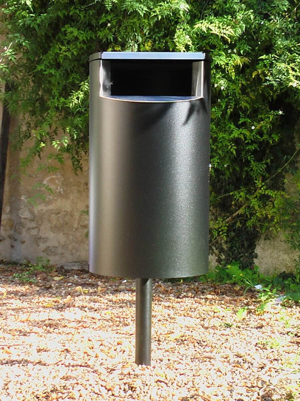 Litter bin CITY 60, painted, with magnetic attachment