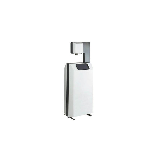 Robomat litter bin with towel rack, painted
